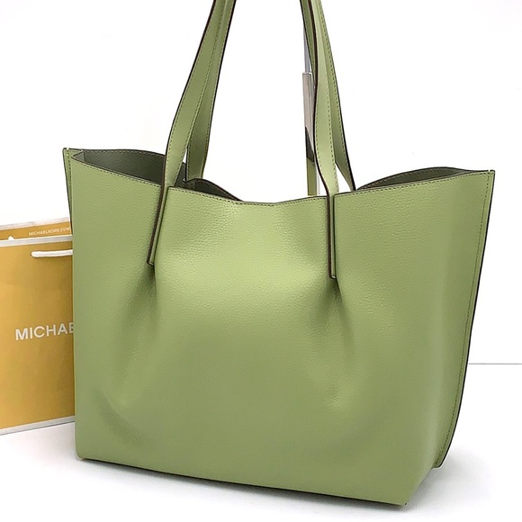 MICHAEL KORS EMILIA LARGE EAST WEST TOTE LIGHT SAGE COLOR - Picture 5 of 16